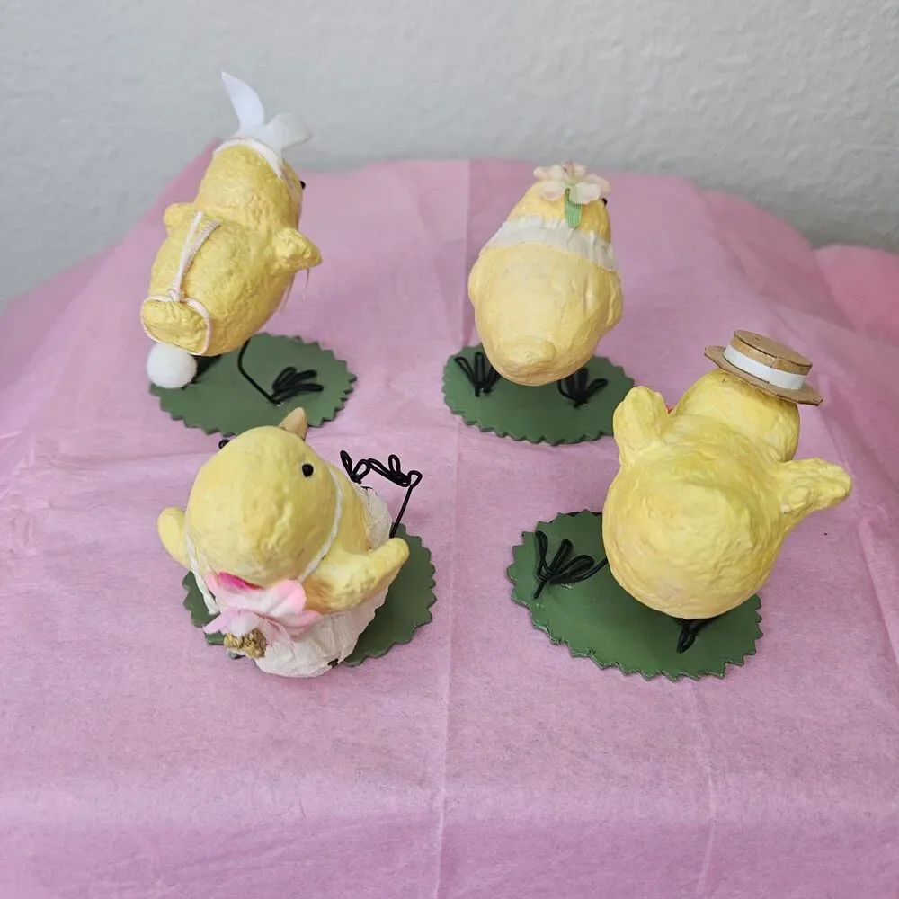 Vintage Hallmark Spring Easter Chick Figurines Set of 4 Joanne Eschrich 2004